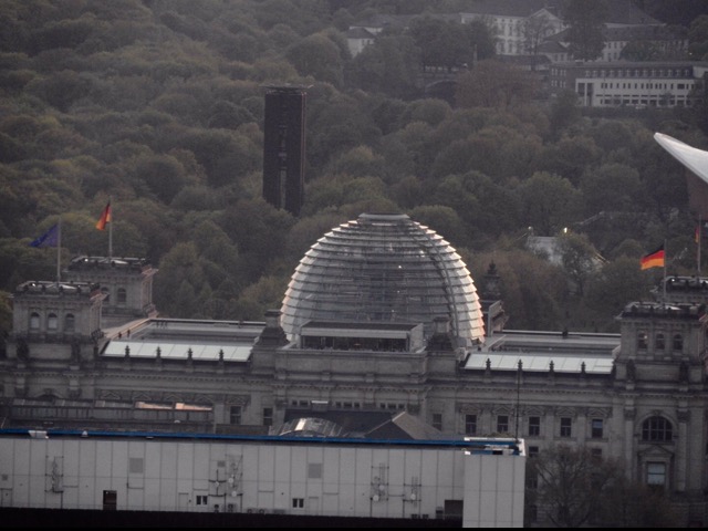 Cúpula do Bundestag vista do alto da Torre de TV. (Foto: Alessandra Maróstica)