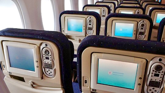 Classe econômica do A380 da Air France. Foto: AMF / Blog Tirando Férias